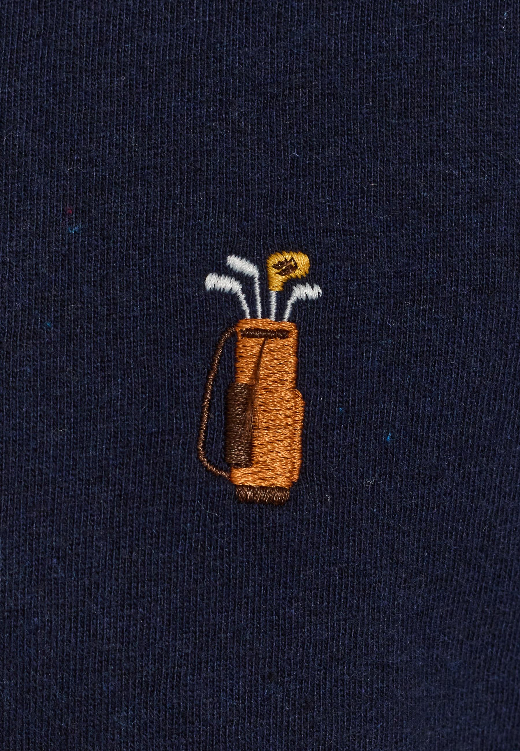 Revolution Golf Navy Melange Application T-Shirt Herren dunkelblau